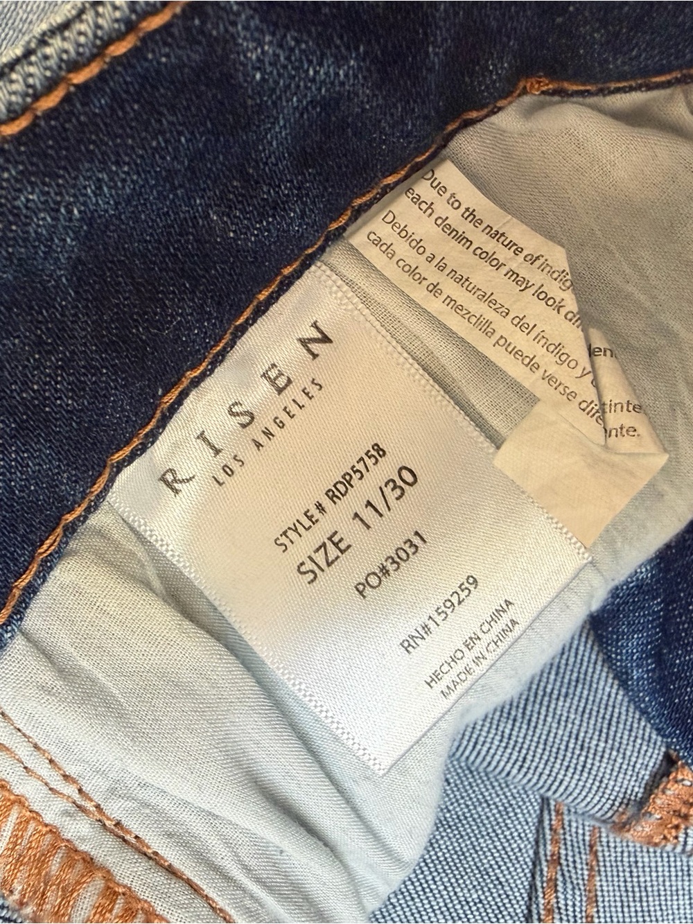 Risen Jeans- Stretch Wide Leg size 11/30 - Picture 7 of 8
